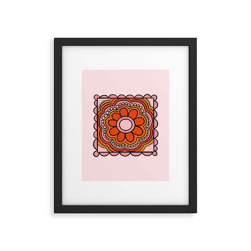 Flower Granny Square Framed Art Print Gallery Image 6