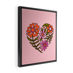 Flower Heart Framed Canvas Print Gallery Image 2