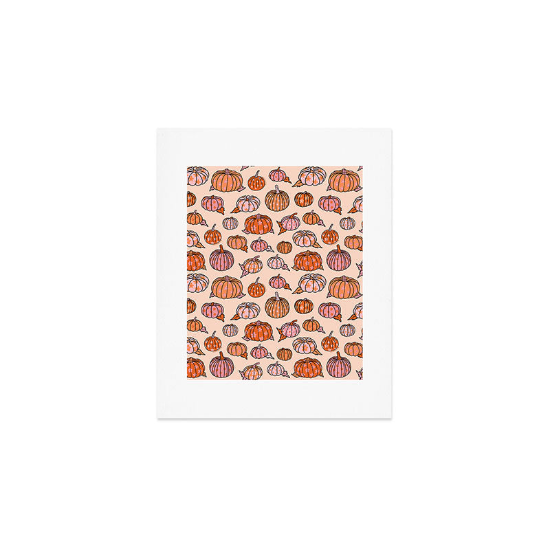 Flower Pumpkin Print Art Print Gallery Image 1