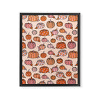 Flower Pumpkin Print Framed Canvas Print Gallery Image 8