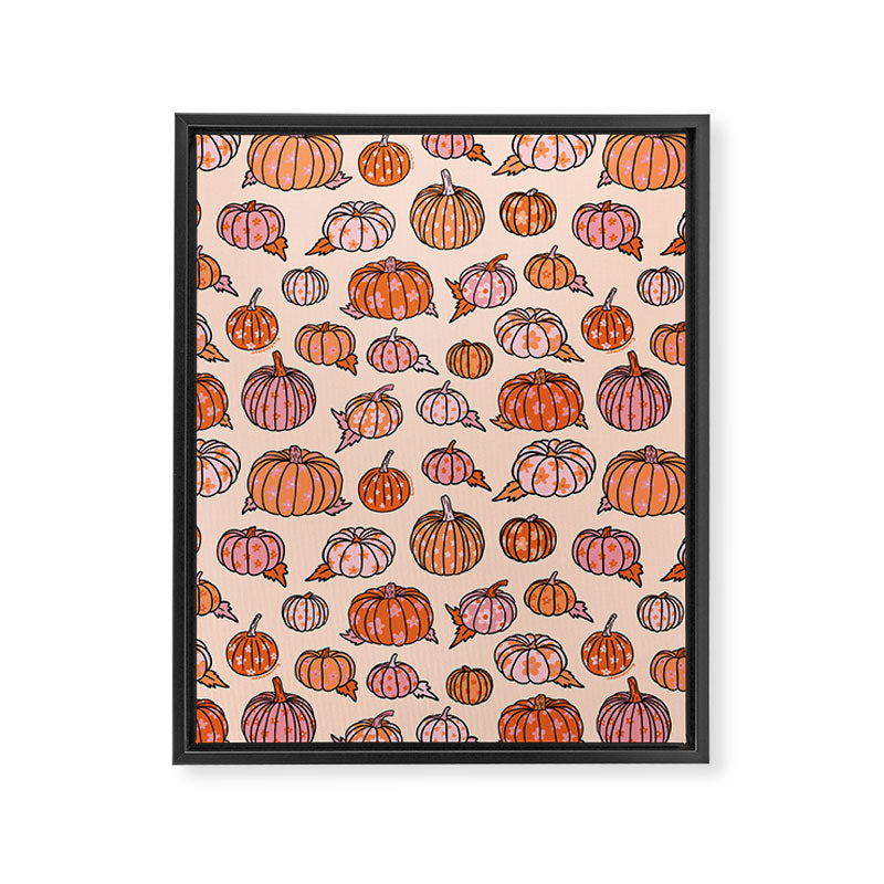 Flower Pumpkin Print Framed Canvas Print Gallery Image 8
