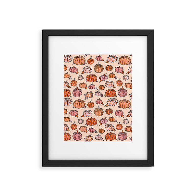 Flower Pumpkin Print Framed Art Print Gallery Image 6