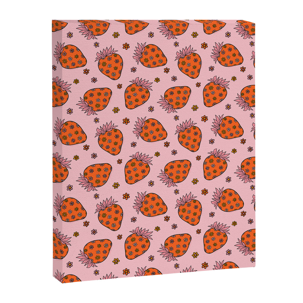 Flower Strawberry Print Canvas Print Gallery Image 8