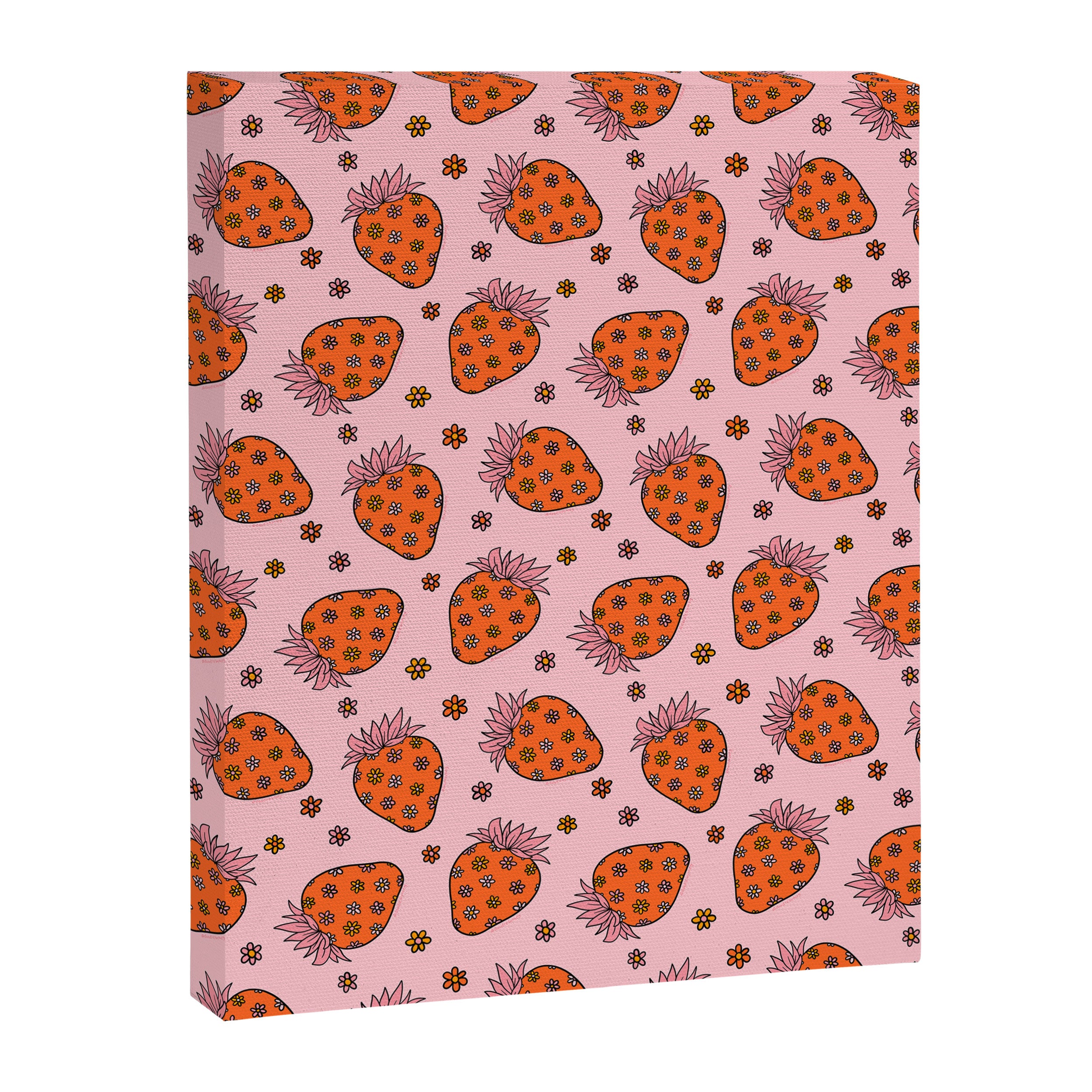 Flower Strawberry Print Canvas Print Gallery Image 8