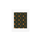 Folk Moon and Star Print in Teal Art Print Gallery Image 1