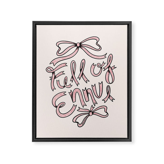 Full of Ennui Framed Canvas Print Gallery Image 1