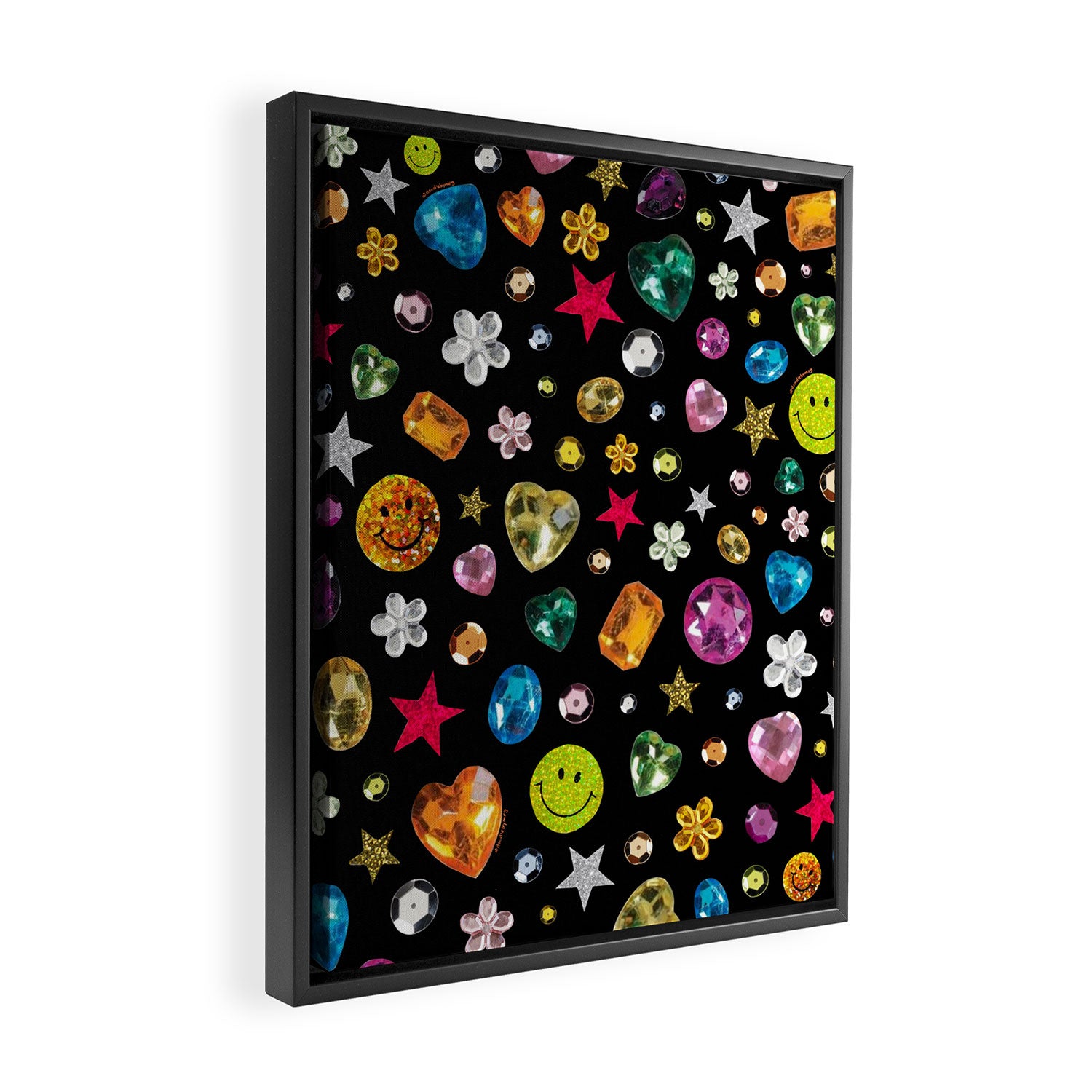 Gem Print in Black Framed Canvas Print Gallery Image 2