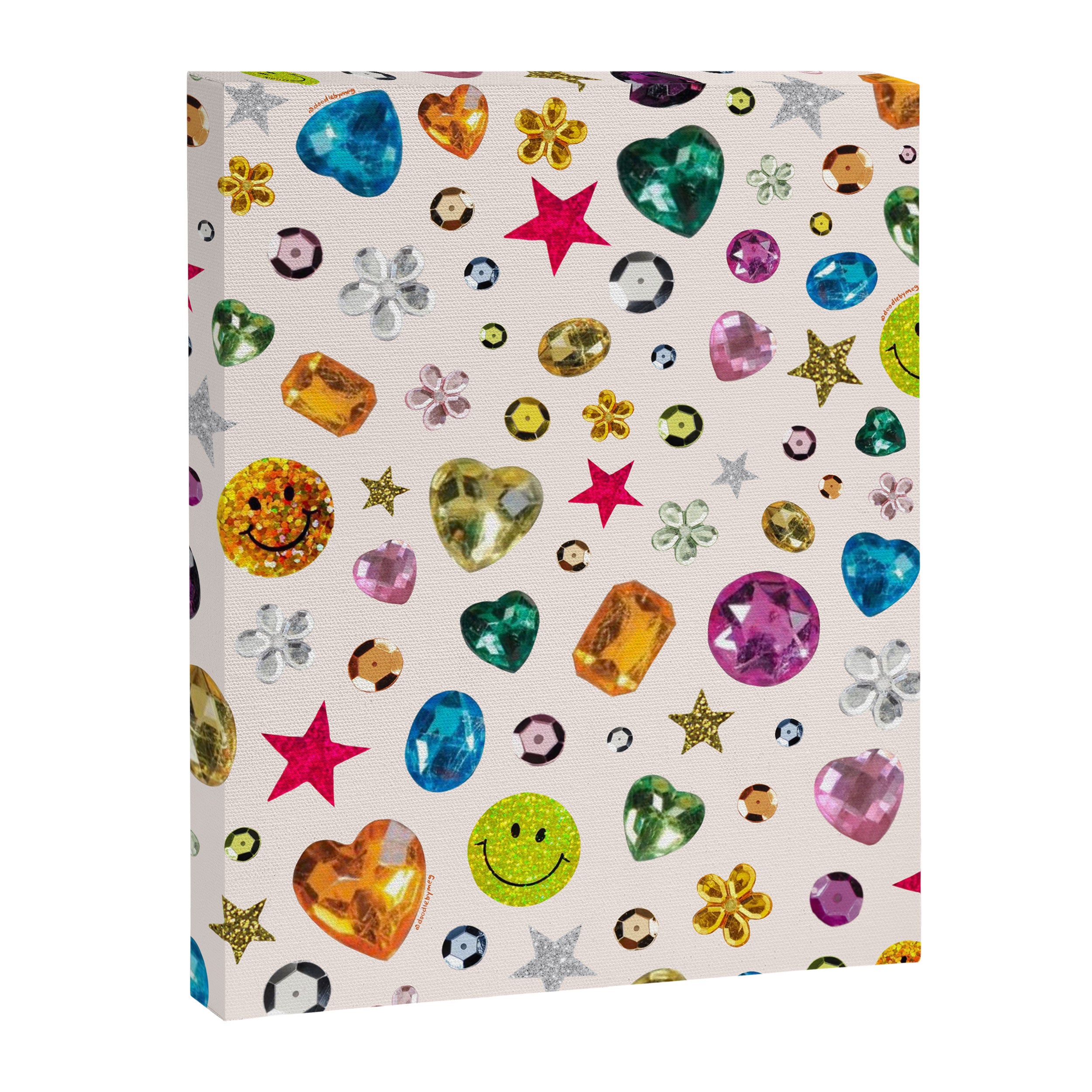 Gem Print in Cream Canvas Print Gallery Image 6