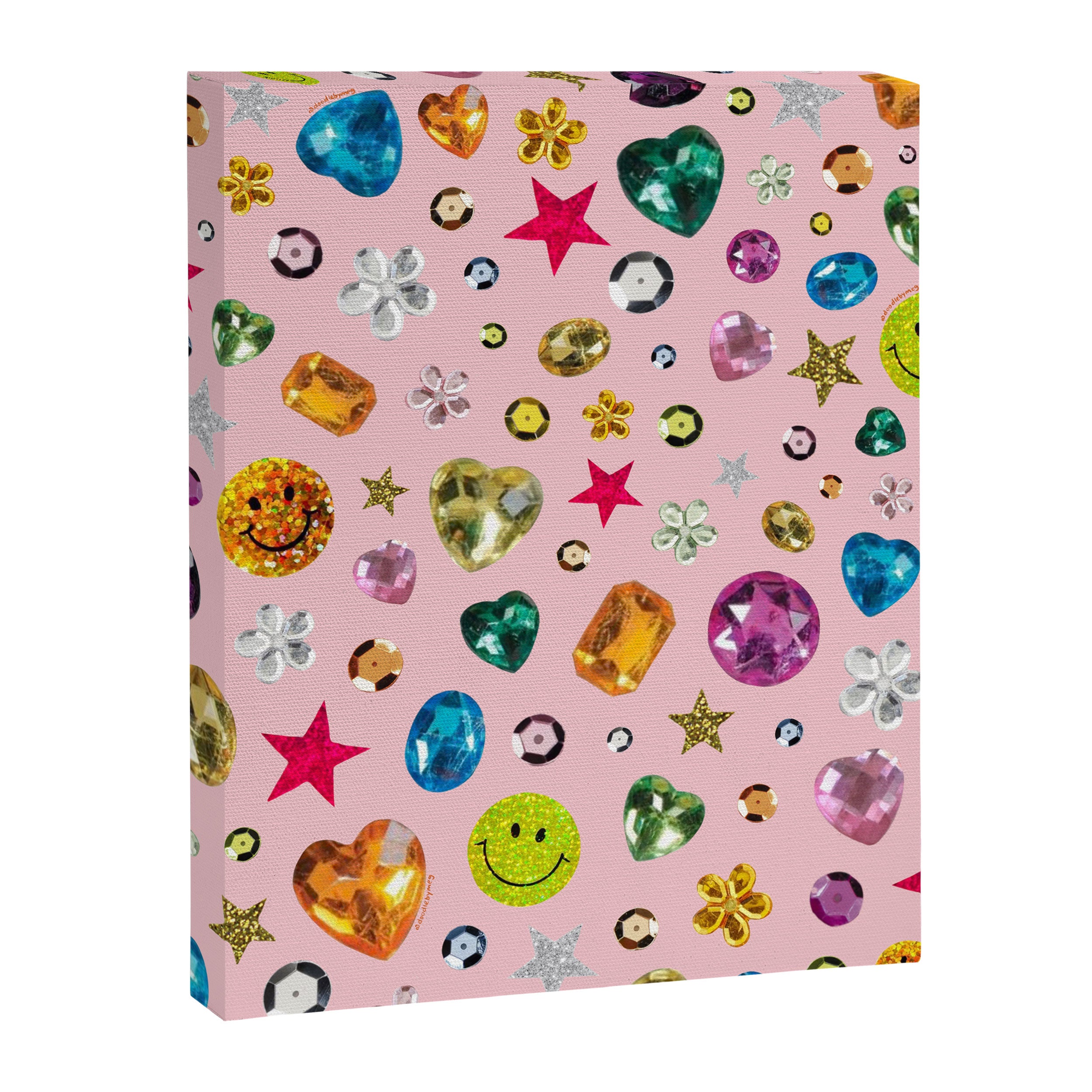 Gem Print in Pink Canvas Print Gallery Image 6
