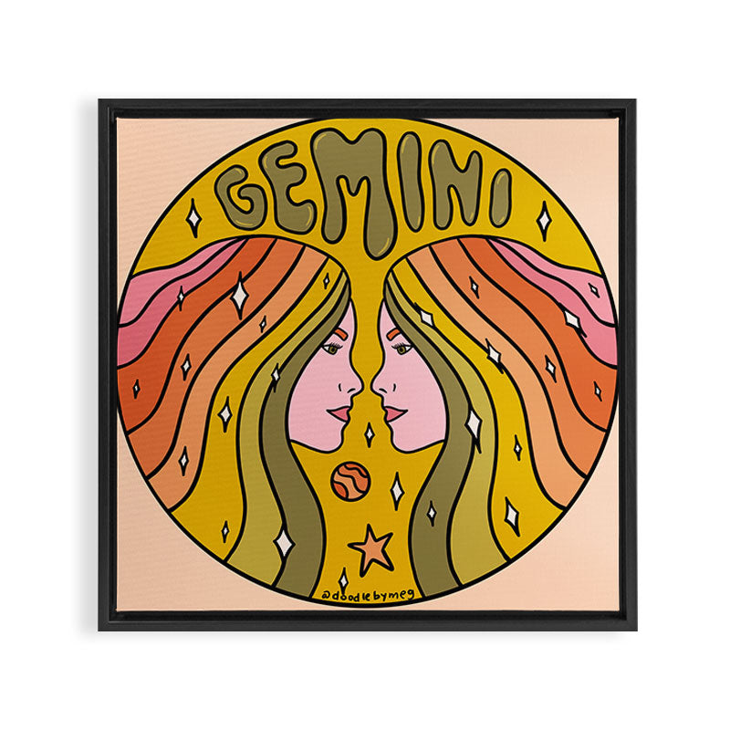 Gemini Framed Canvas Print Gallery Image 3