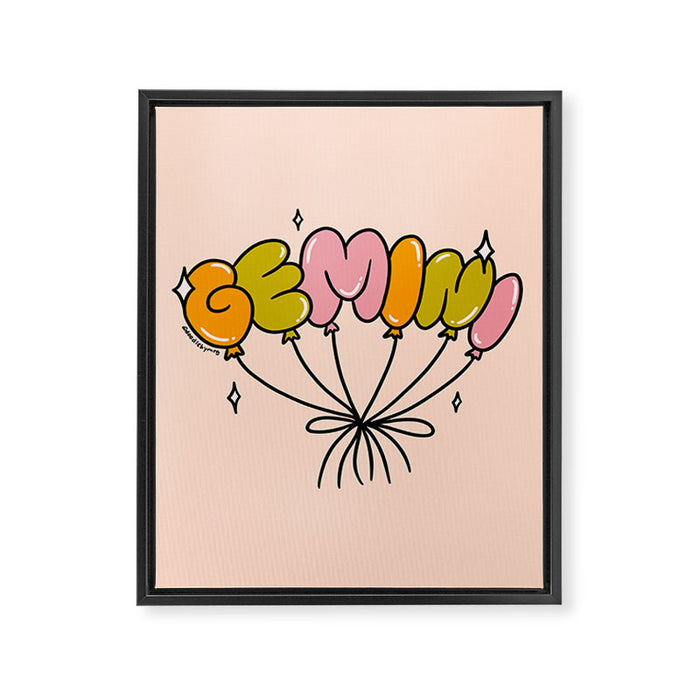 Gemini Balloons Framed Canvas Print Gallery Image 1