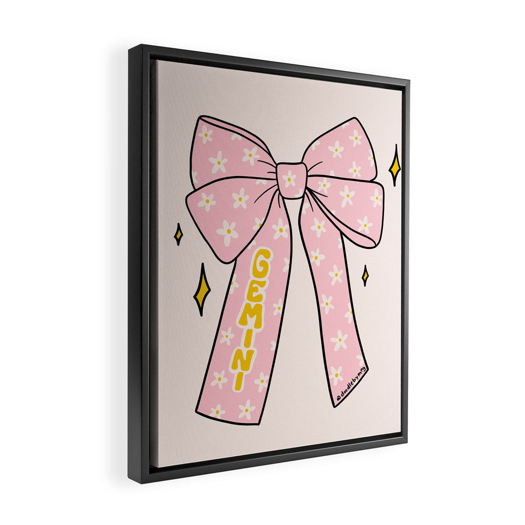 Gemini Bow Framed Canvas Print Gallery Image 2