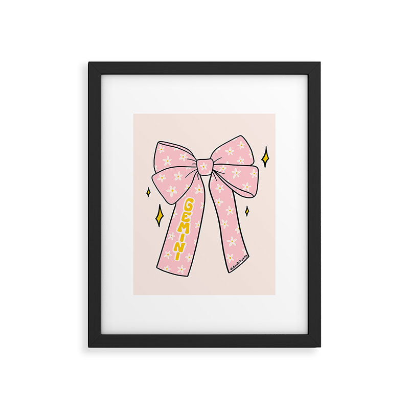 Gemini Bow Framed Art Print Gallery Image 6