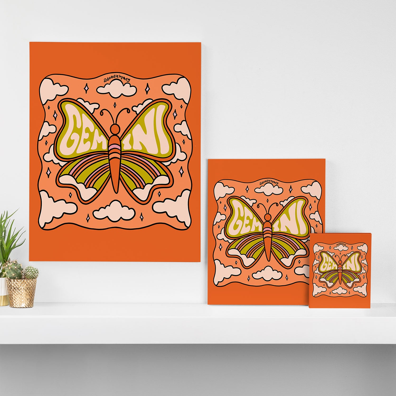 Gemini Butterfly Canvas Print Gallery Image 3
