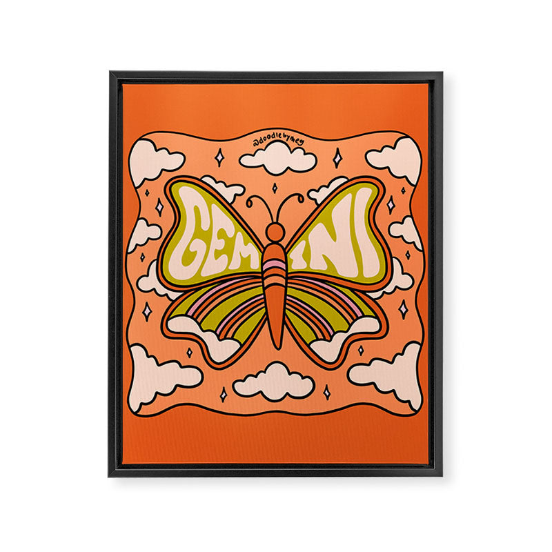 Gemini Butterfly Framed Canvas Print Gallery Image 8