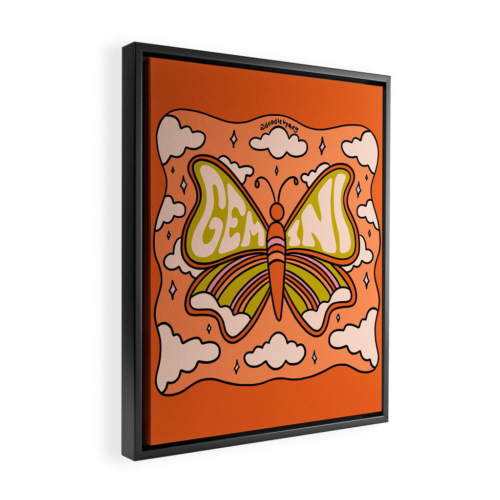 Gemini Butterfly Framed Canvas Print Gallery Image 2
