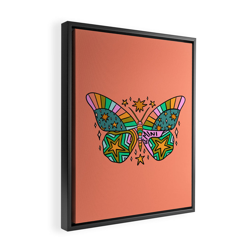 Gemini Butterfly Framed Canvas Print Gallery Image 2