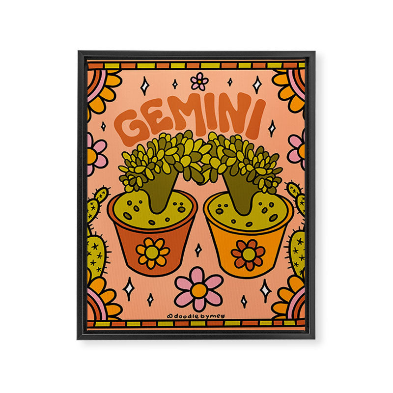 Gemini Cactus Framed Canvas Print Gallery Image 8