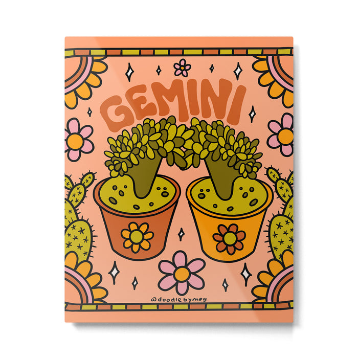 Gemini Cactus Metal Print Gallery Image 1