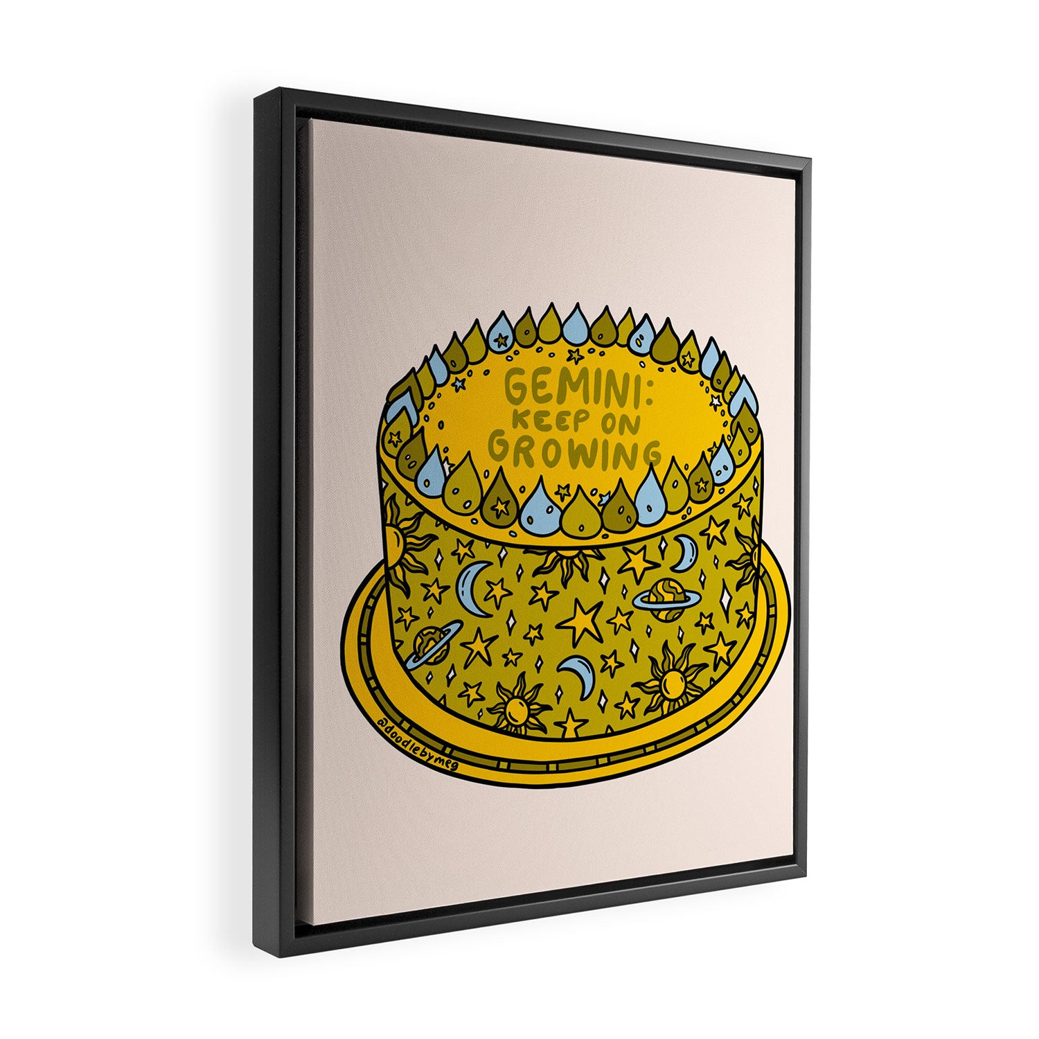 Gemini Cake Framed Canvas Print Gallery Image 2
