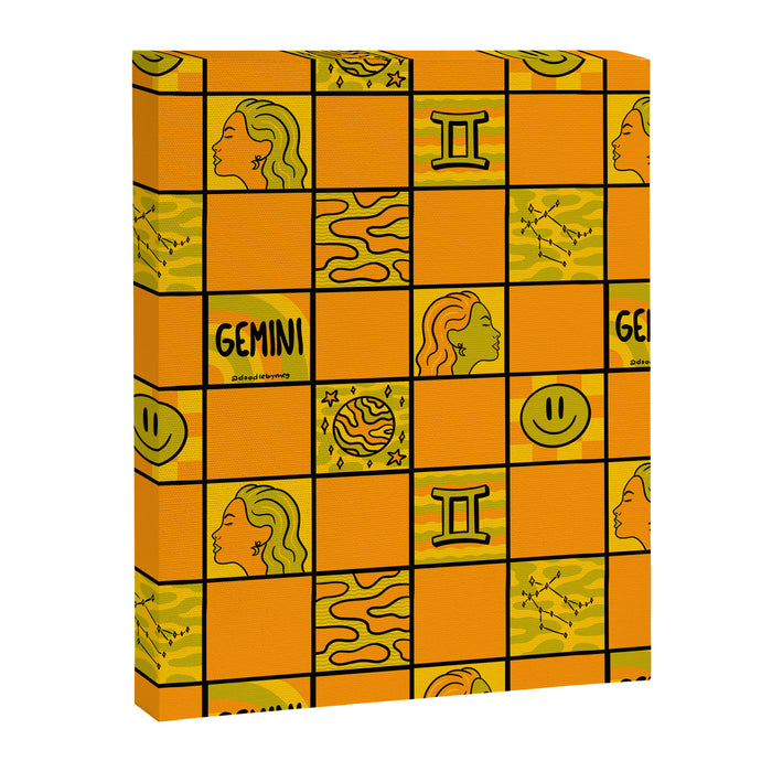 Gemini Checkered Print Canvas Print Gallery Image 1