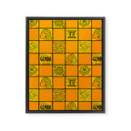 Gemini Checkered Print Framed Canvas Print Gallery Image 8