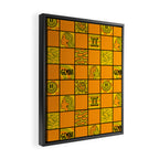 Gemini Checkered Print Framed Canvas Print Gallery Image 2