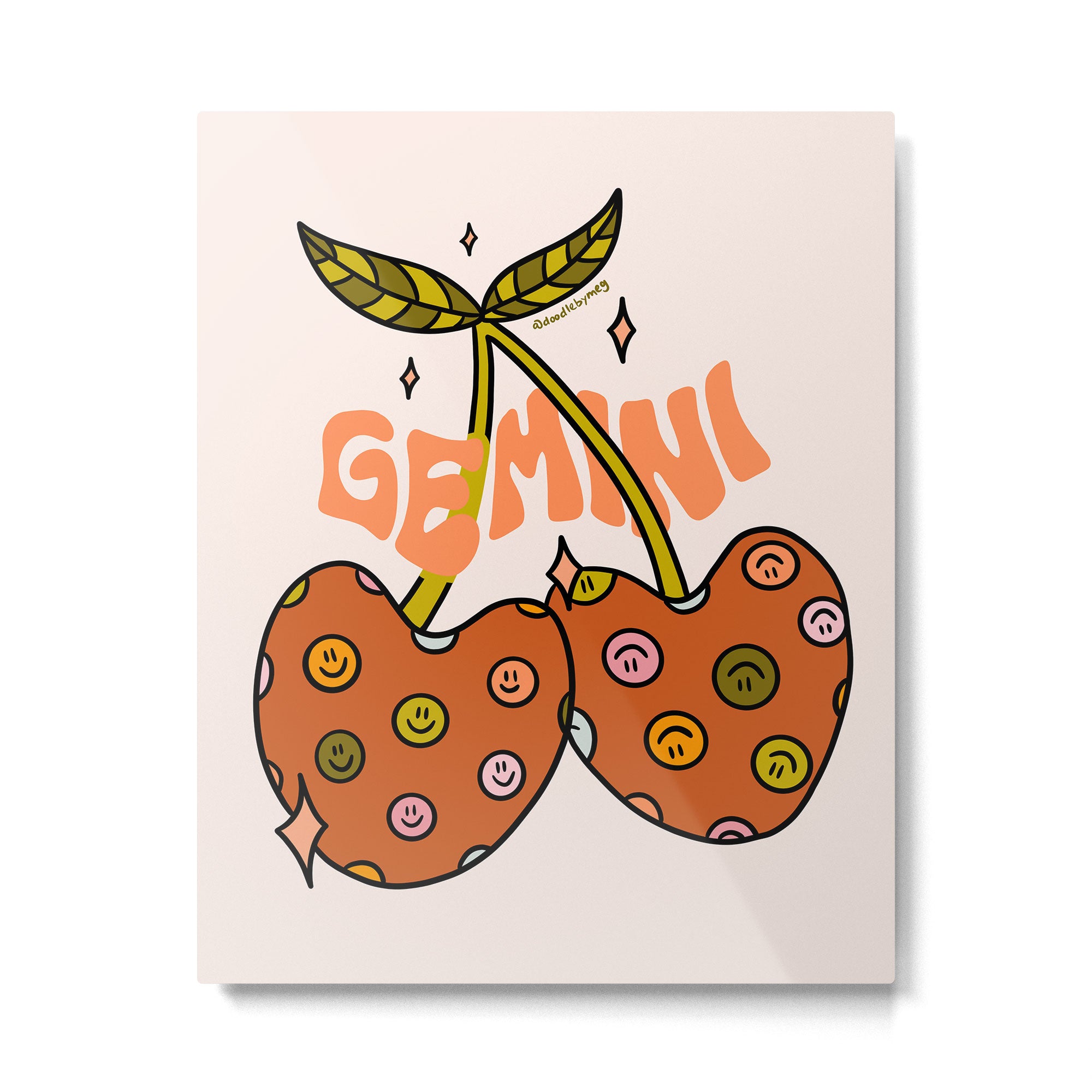 Gemini Cherries Metal Print Gallery Image 6