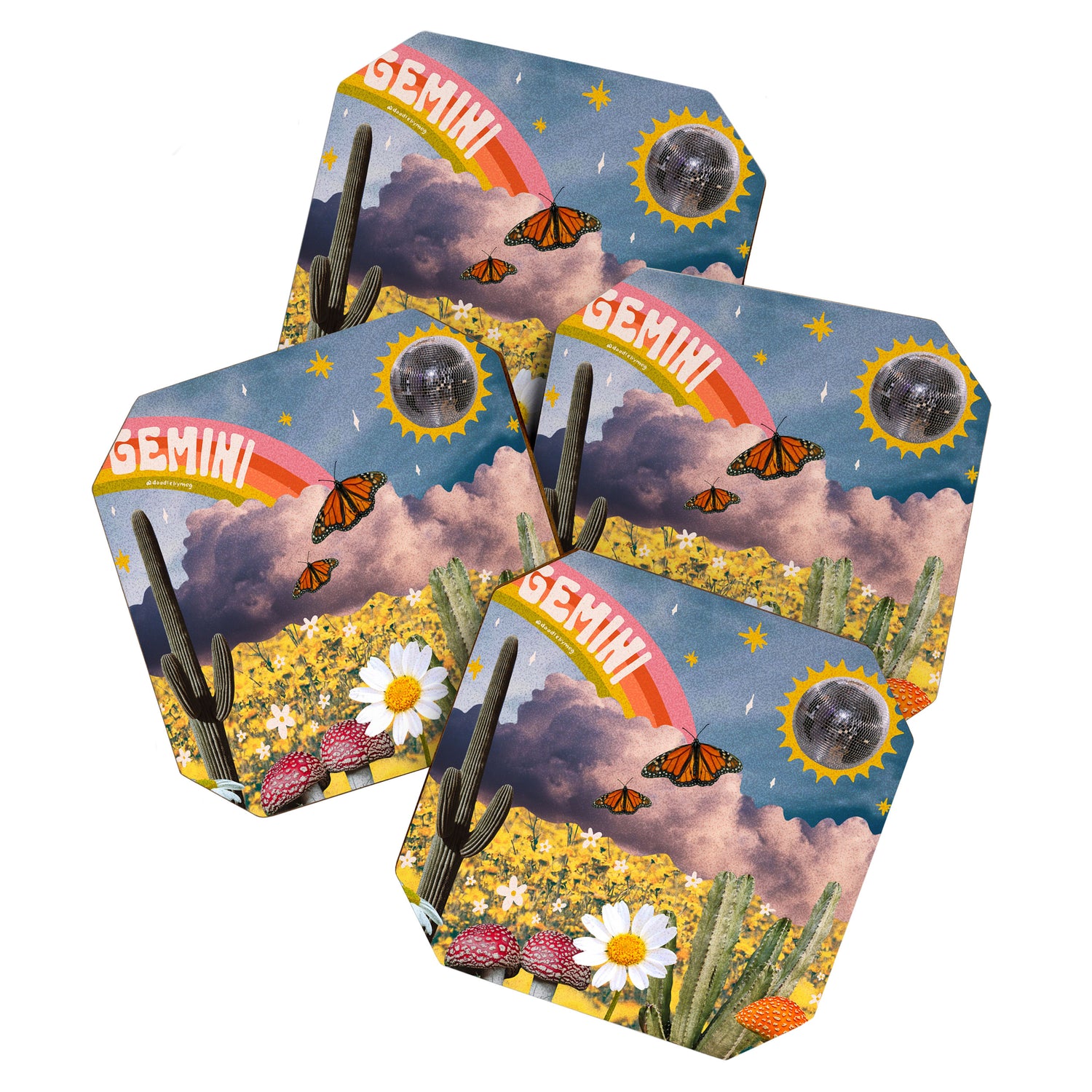 Gemini Collage Coaster Gallery Image 1