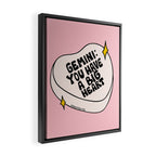 Gemini Conversation Heart Framed Canvas Print Gallery Image 2
