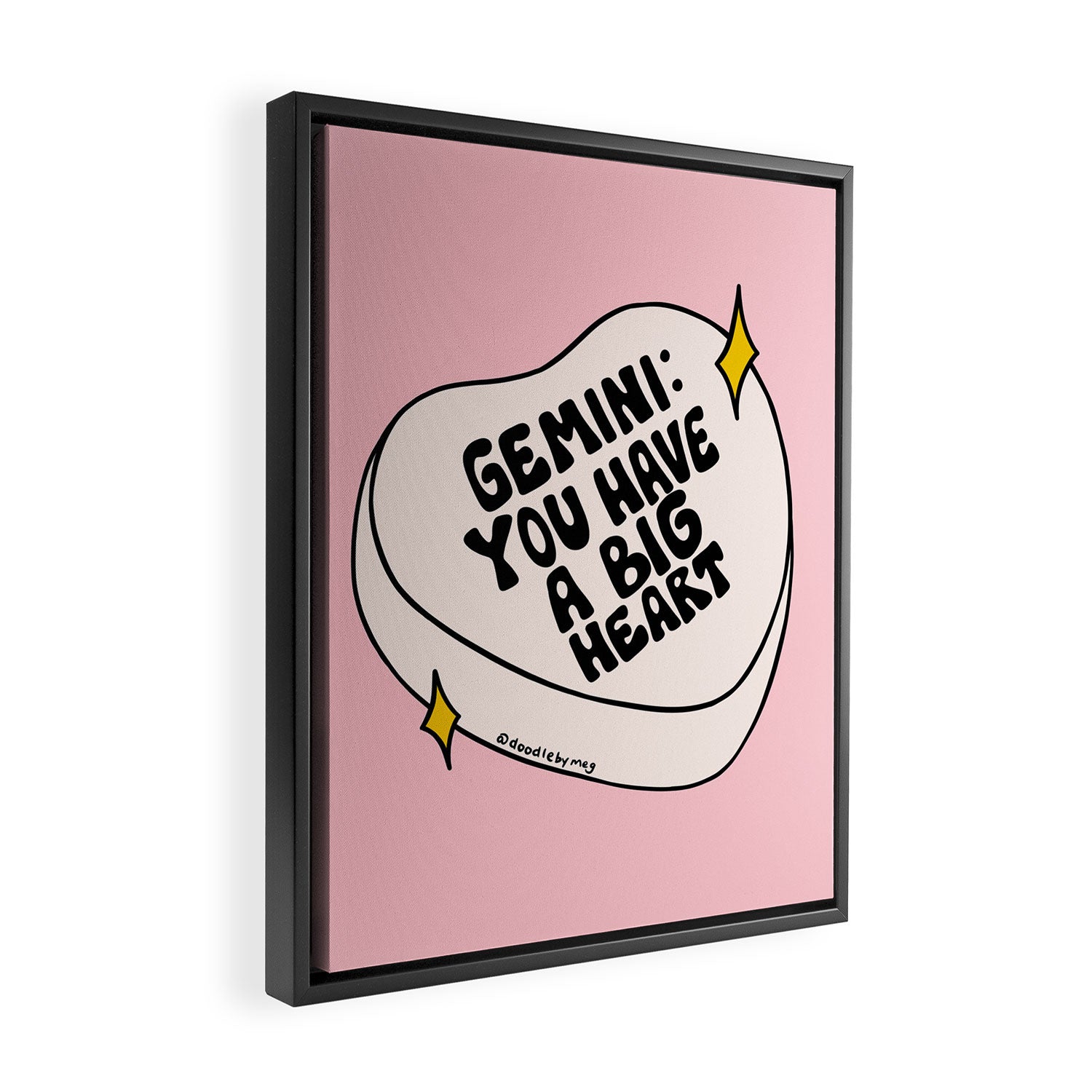 Gemini Conversation Heart Framed Canvas Print Gallery Image 2