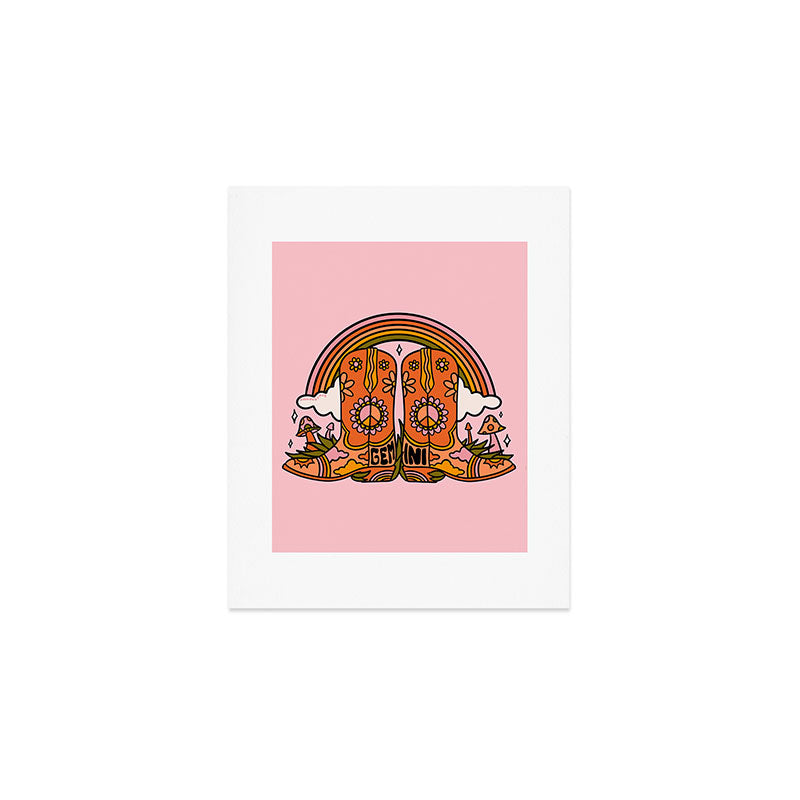Gemini Cowboy Boots Art Print Gallery Image 1