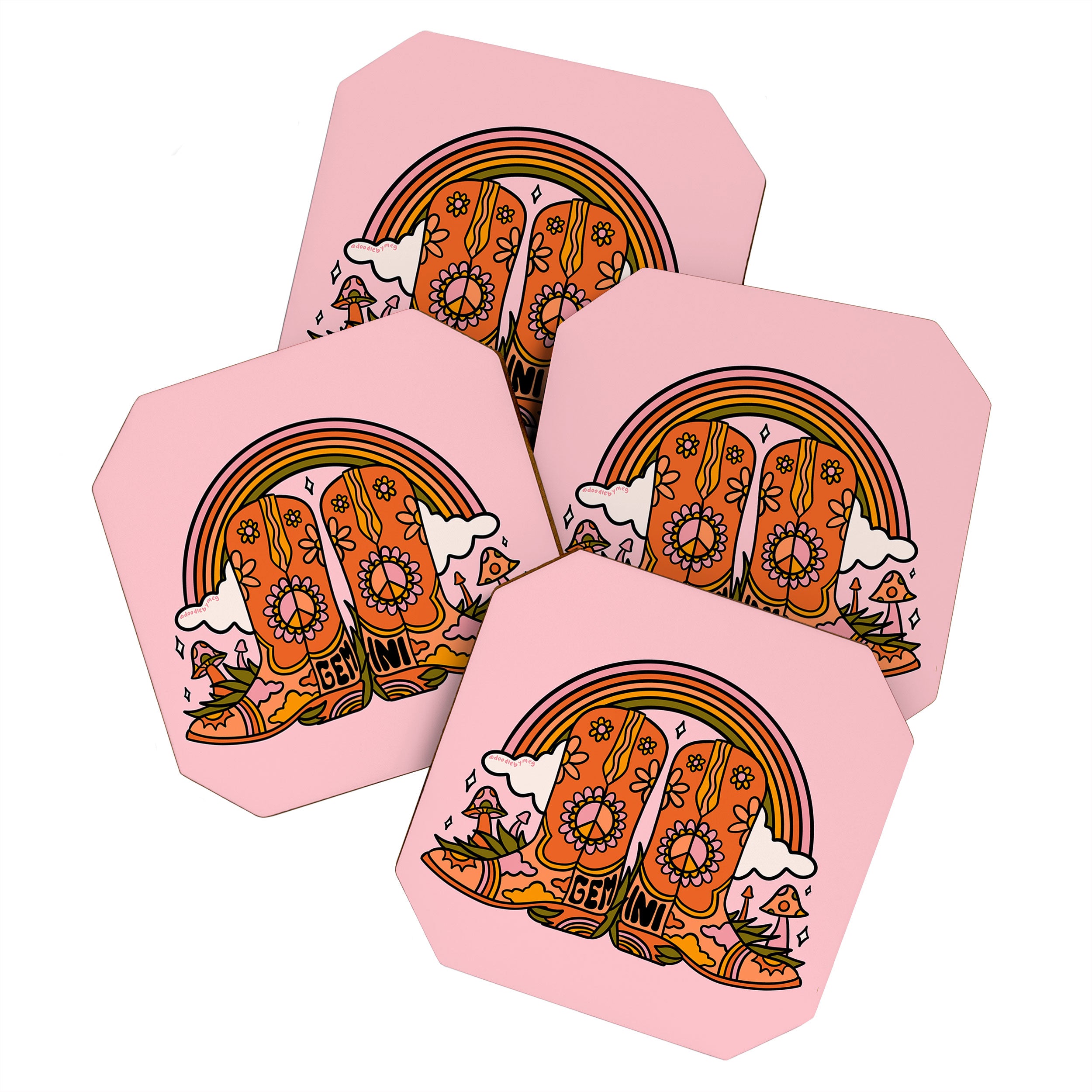 Gemini Cowboy Boots Coaster Gallery Image 1