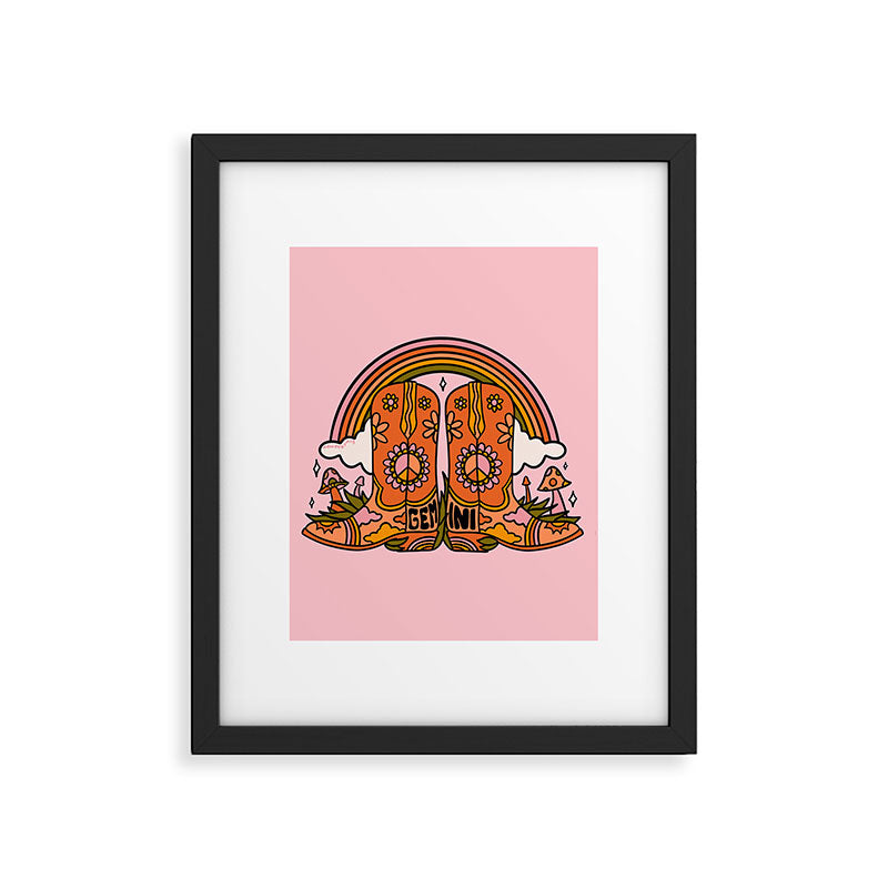 Gemini Cowboy Boots Framed Art Print Gallery Image 4