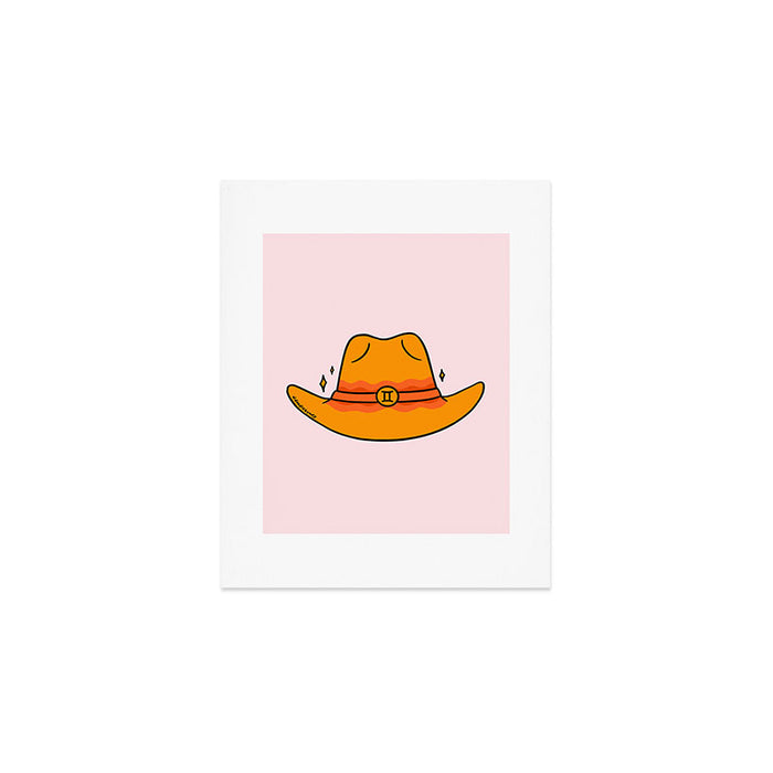 Gemini Cowboy Hat Art Print Gallery Image 1