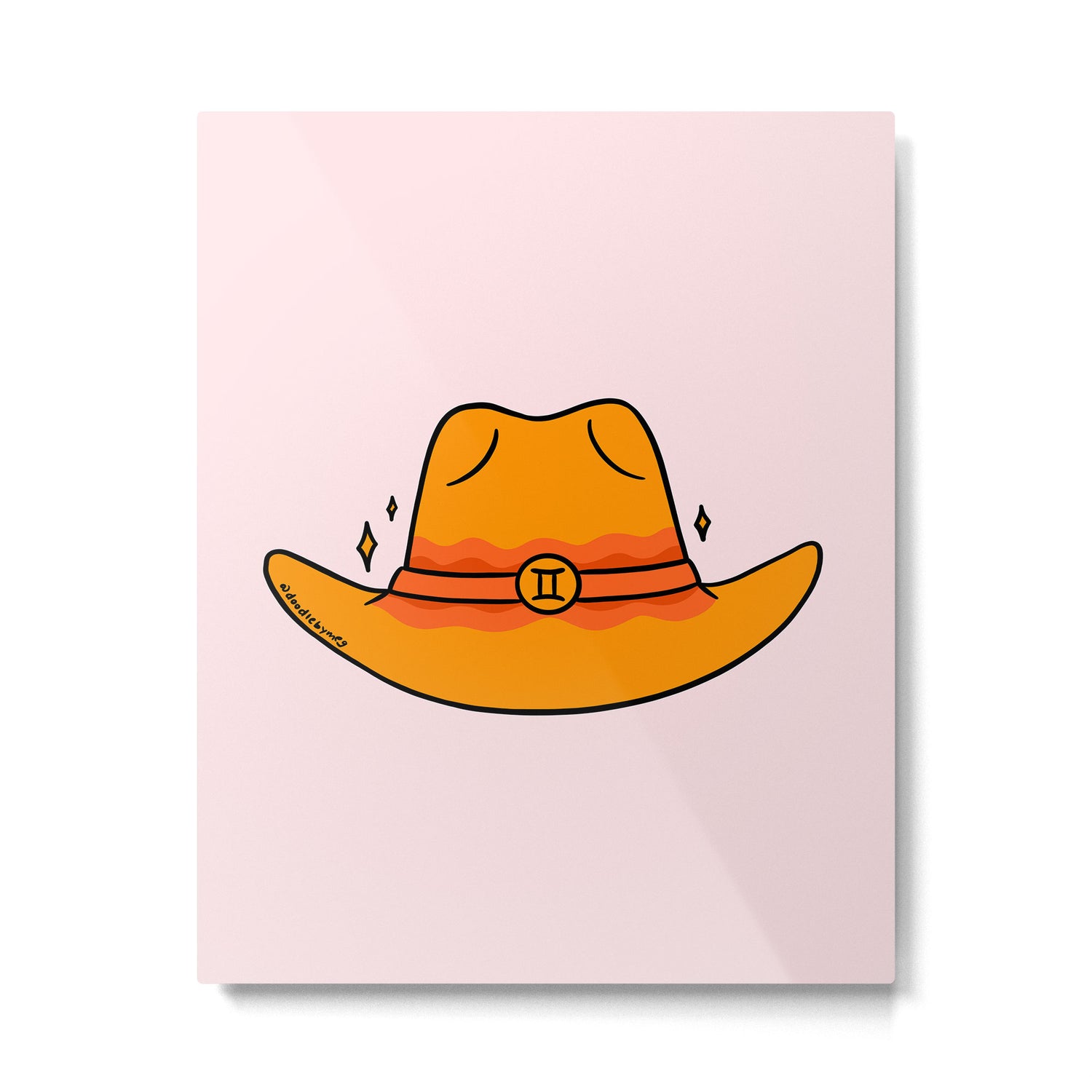 Gemini Cowboy Hat Metal Print Gallery Image 6