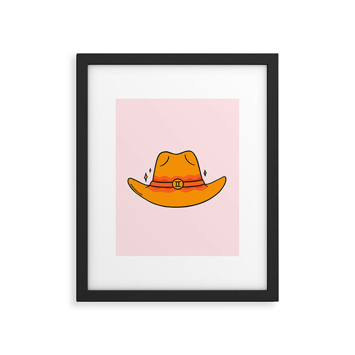 Gemini Cowboy Hat Framed Art Print Gallery Image 1