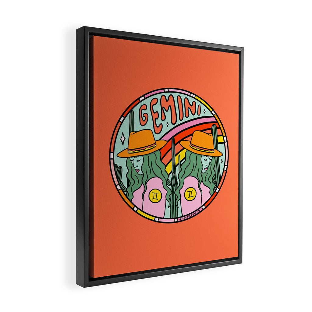 Gemini Cowgirl Framed Canvas Print Gallery Image 2