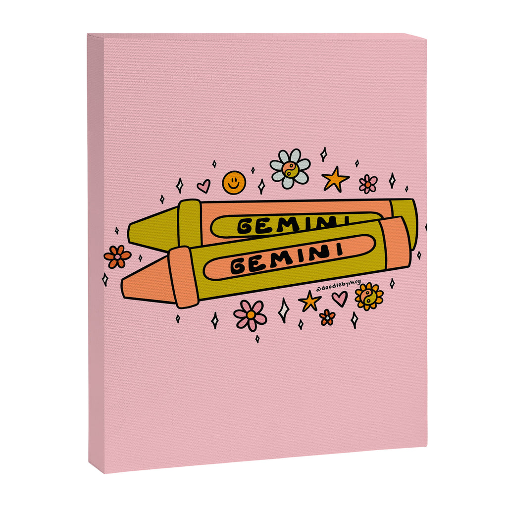 Gemini Crayon Canvas Print Gallery Image 8