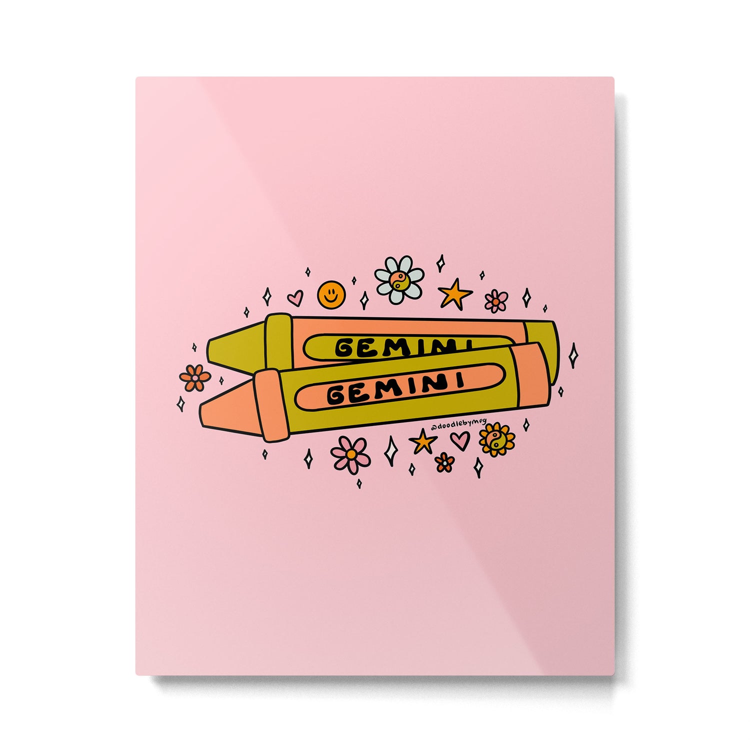 Gemini Crayon Metal Print Gallery Image 6