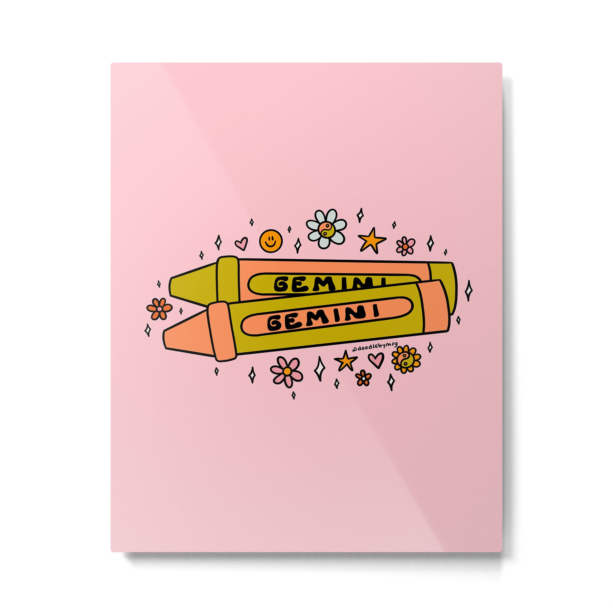 Gemini Crayon Metal Print Gallery Image 6