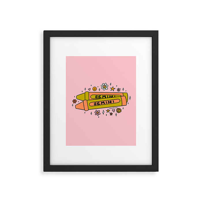 Gemini Crayon Framed Art Print Gallery Image 1