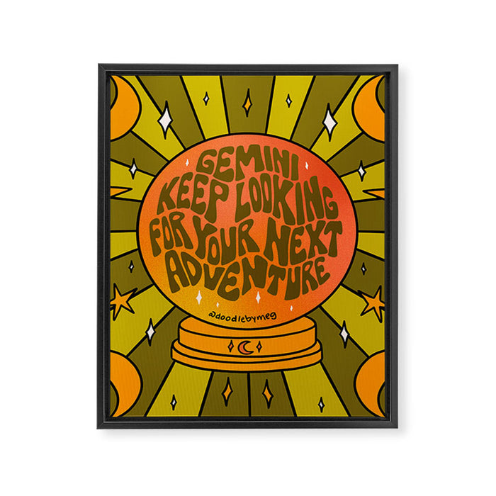Gemini Crystal Ball Framed Canvas Print Gallery Image 1