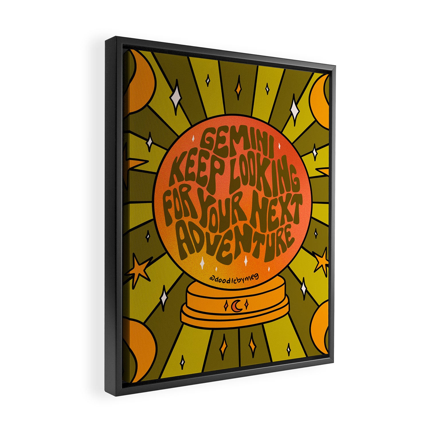 Gemini Crystal Ball Framed Canvas Print Gallery Image 2