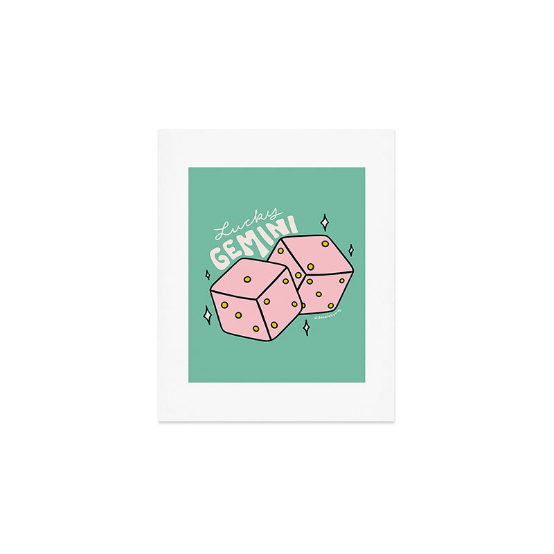 Gemini Dice Art Print Gallery Image 1