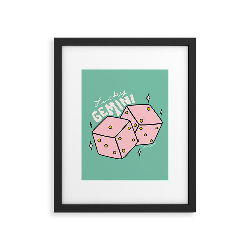 Gemini Dice Framed Art Print Gallery Image 6