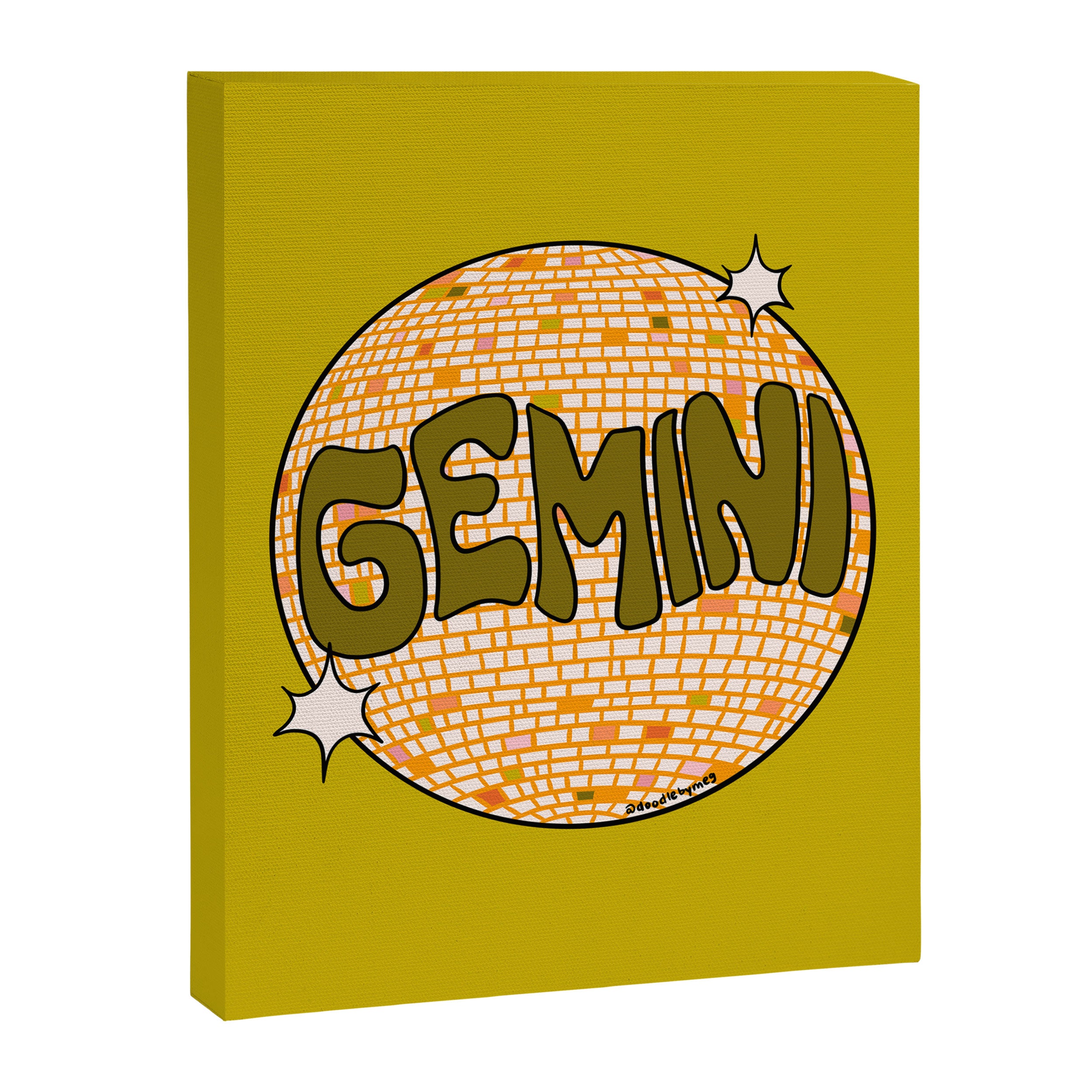 Gemini Disco Ball Canvas Print Gallery Image 8
