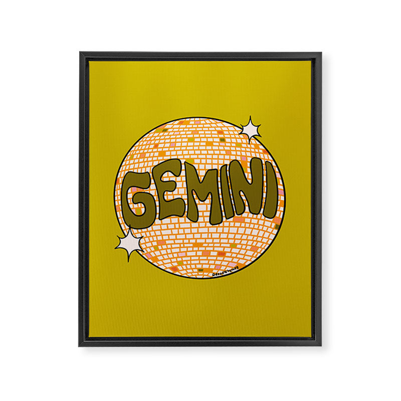 Gemini Disco Ball Framed Canvas Print Gallery Image 8