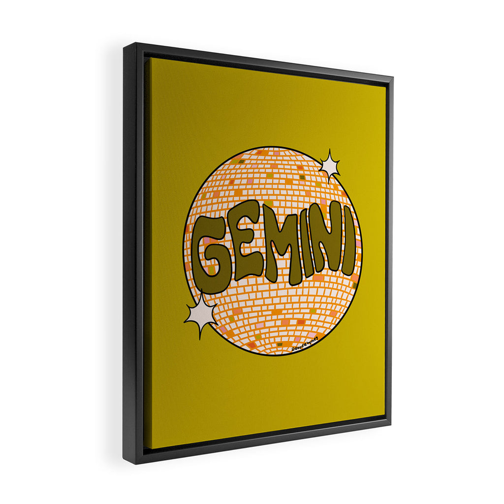 Gemini Disco Ball Framed Canvas Print Gallery Image 2