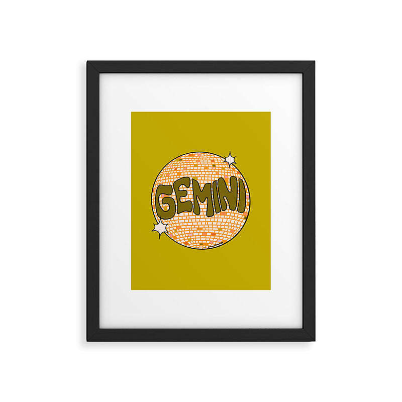 Gemini Disco Ball Framed Art Print Gallery Image 6